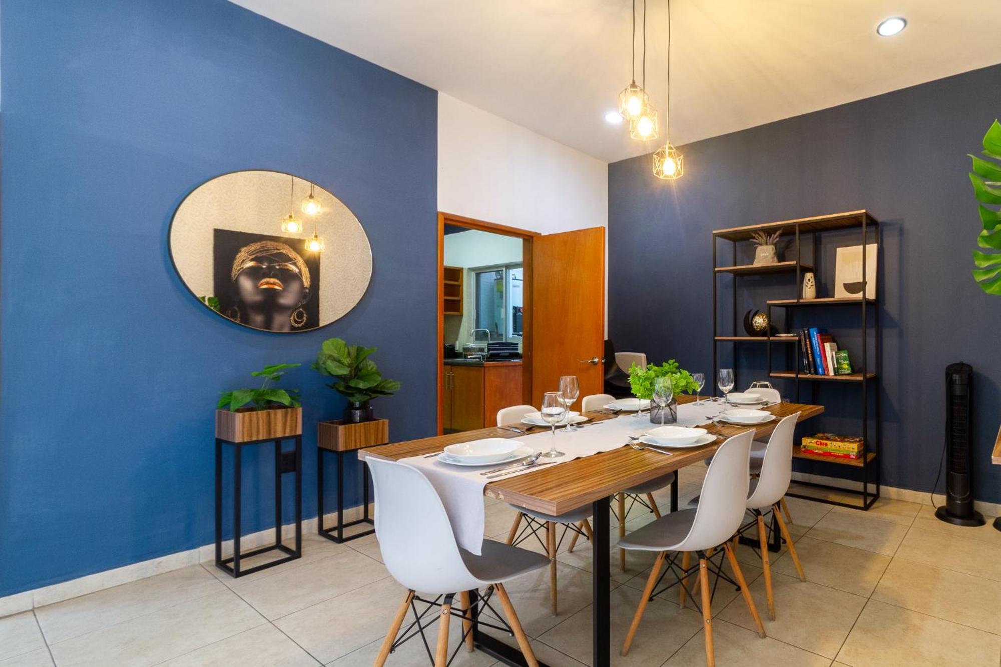 הוילה גואדלחארה Casa Azul Turquesa Excelente Ubicacion Facturamos מראה חיצוני תמונה