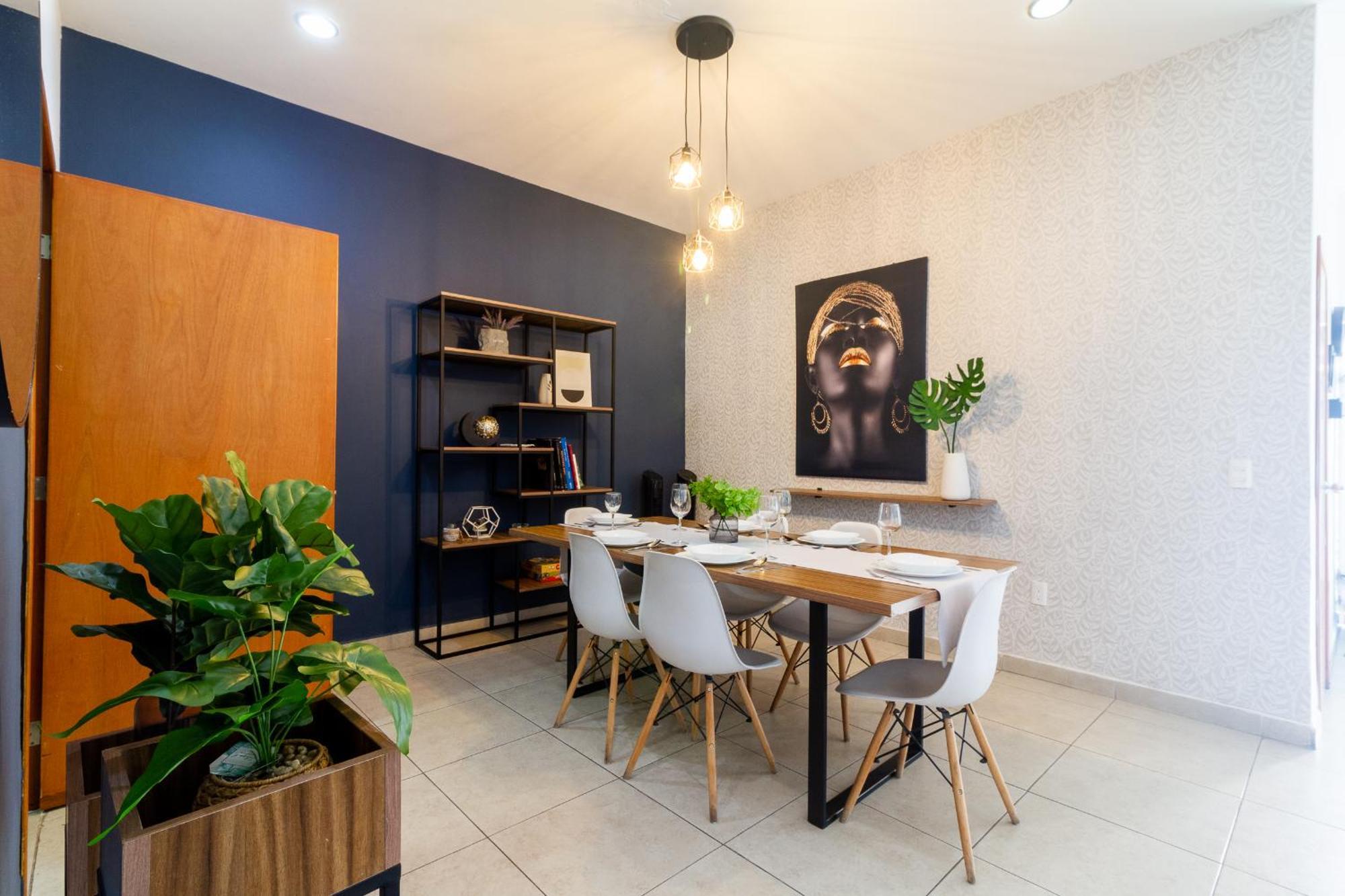 הוילה גואדלחארה Casa Azul Turquesa Excelente Ubicacion Facturamos מראה חיצוני תמונה