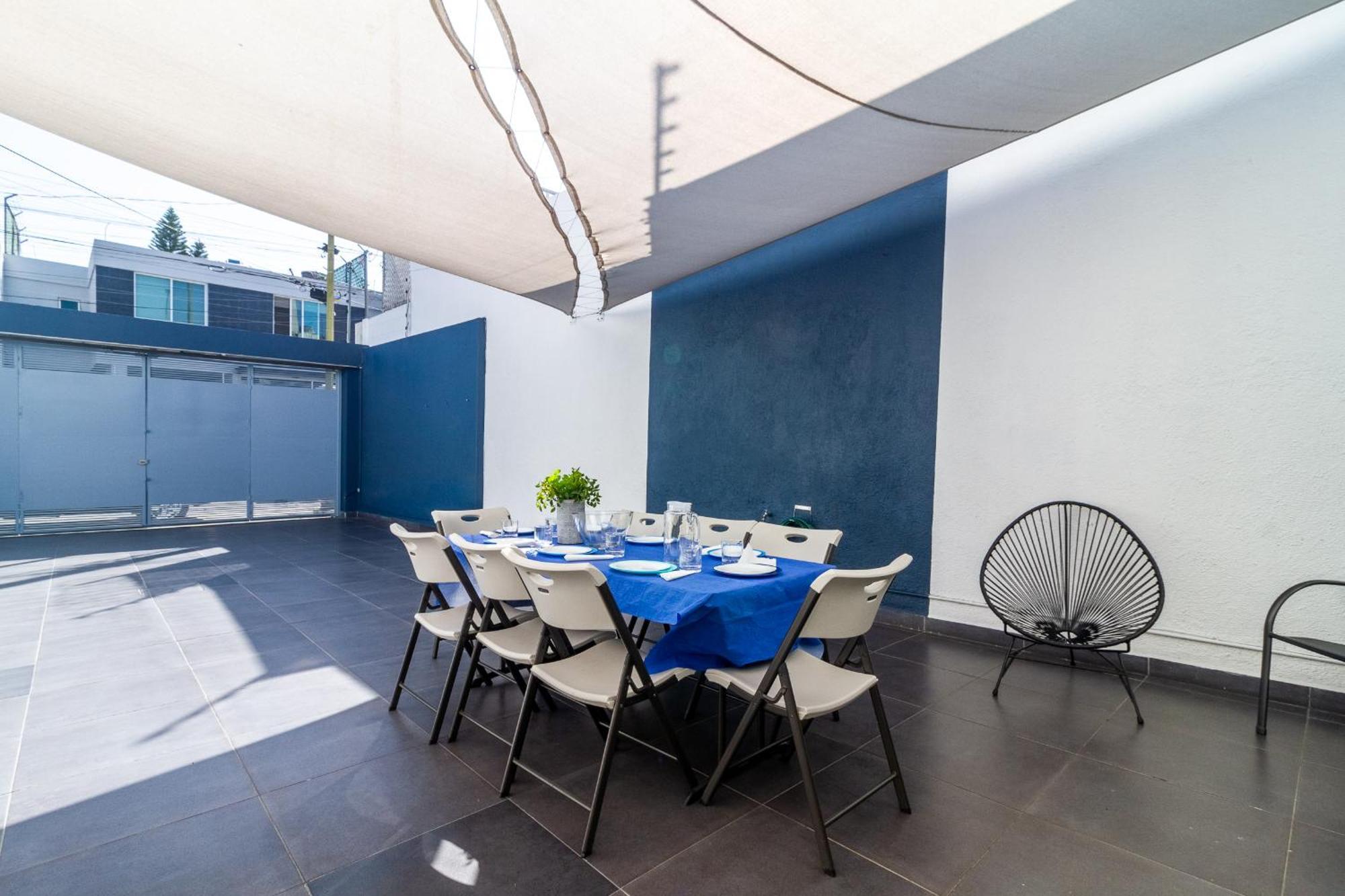 הוילה גואדלחארה Casa Azul Turquesa Excelente Ubicacion Facturamos מראה חיצוני תמונה